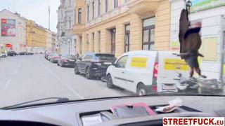 Taxi Cab Screw - Desperate Whores Share Raunchy Rump Ride in Open Vehicle