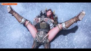 Red-Head wrecked by White Walker's unrelenting thrusts and merciless penetration