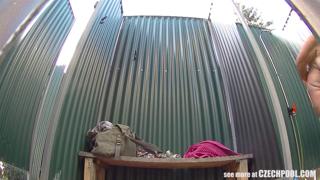 Juicy Granny Gets Fapped in Flashing Showers