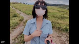 Exposing the outdoor strip, unleashing raw lust in the open field