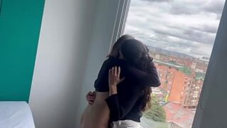 Wife loves anal👌 on rooftop for workmates