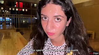 Cum Faced Girl's Sinful Sushi Feast Unleashes a CumWalk of Decadence