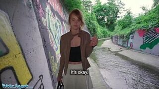 Redhead Ariela Donovan gets her brains royally banged in a tunnel ride