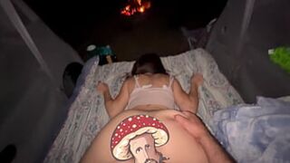 Blonde bombshell gets pounded by multiple cocks after servicing Christ in provocative church garb