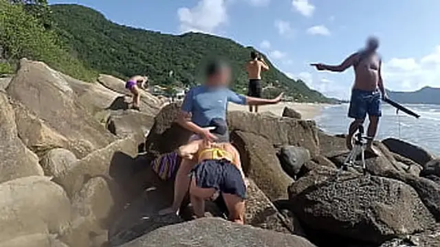 Passers-by upset &mdash;  but she kept sucking and begged for more ass🍑 action)