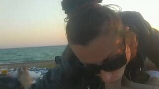 Seductive Stepsister Urinates on Beach, Then Roughly Fucked