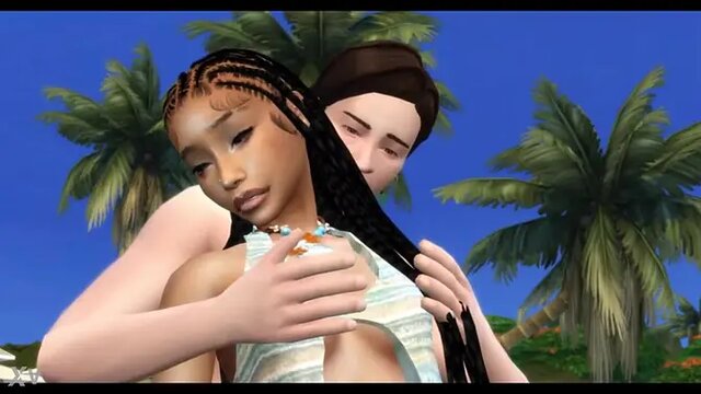 Petite ebony teen Tyla takes on big black rod in public