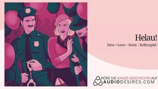Get rough-cuffed by rugged cop, begging for more rough, nasty erotic audio