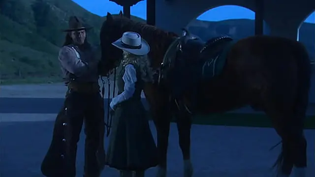 Brooke Ballentyne fucks hired hand by the fireplace outdoors SQF