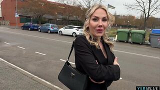 I encounter a blonde girl on the street and we have sex publicly