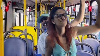  Bus ride blowjob and fuck with the student!