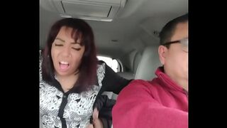 Being fucked by a stranger in the backseat of our car while the love of my life drives   