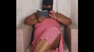 Naughty😈 believer with a big ass🍑 and juicy pussy✌ reads Bible, gets turned on