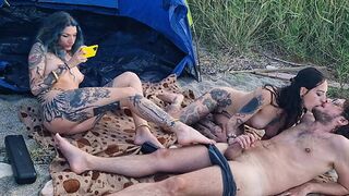 Spin the Bottle on the Beach – Hot Holiday Action with Two Beautiful Girls - English Subs
