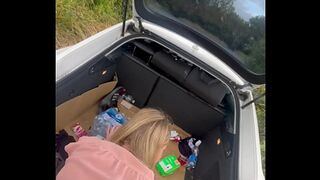 Step mom young: He feels the need to fuck her and parks the car on the side of the road and fucks her in public
