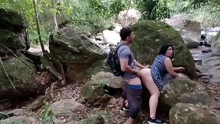 FIRST PART FUCKING WITH MY PARTNER IN THE FOREST   THEY FUCK ME —  SUCK ME AND CUM ON ME   IN THE FOREST alexachris20
