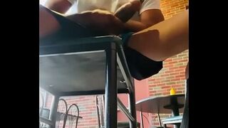 Risky public jerking