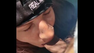 Public deepthroat with willing thot