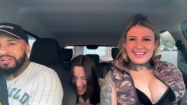 Uber picks up a young woman with implants and her husband &mdash;  leading to wild sex in São Paulo &mdash;  wet pussy🌮️