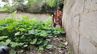 We almost got caught fucking a Mexican neighbor outdoors