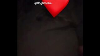 Biggest Ebony tits Running outside at night ? (Almost gets caught)