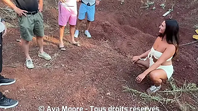 Hot French Slut Tossed By Random Guys In The Forest