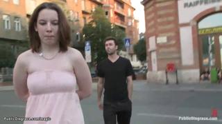 Pale Britslave enjoys public fuck session