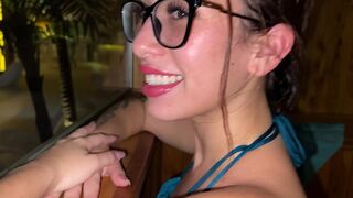 Exhibitionist couple fuck in public spa - KATTY BLAKE