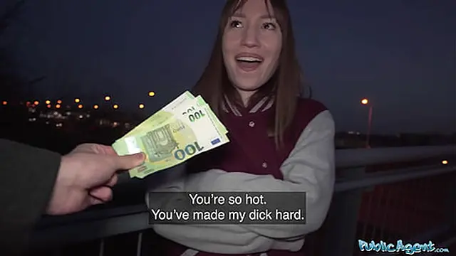 Public Agent - Brunette dances for me in public before I fuck her hard