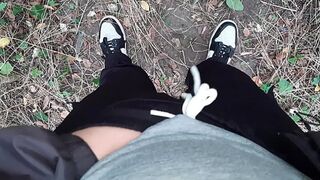 Wild lesbian intimacy under the trees
