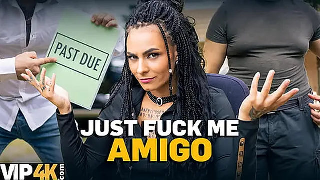 VIP4K  Bbw with pierced nips and ink rides wild in the forest