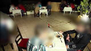 PUBLIC! EVEN IN THE RESTAURANT — SODDING IN FRONT OF THE GUESTS!