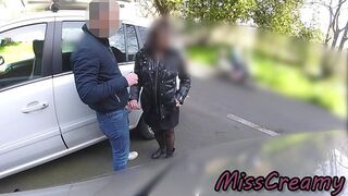 DICK FLASH ON STREET! Blowjob and Cum In Mouth with Bystanders Close! Extreme Voyeurism! - MissCreamy