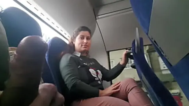 Exhibitionist seduces Milf to Suck & Jerk his Dick in Bus