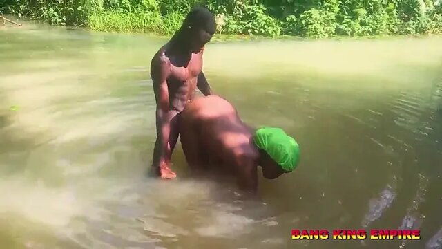 Mature babe gets banged hard in the village stream