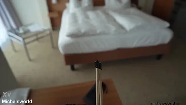 Publicly humiliated wife serves her master in a braless and downblouse outfit