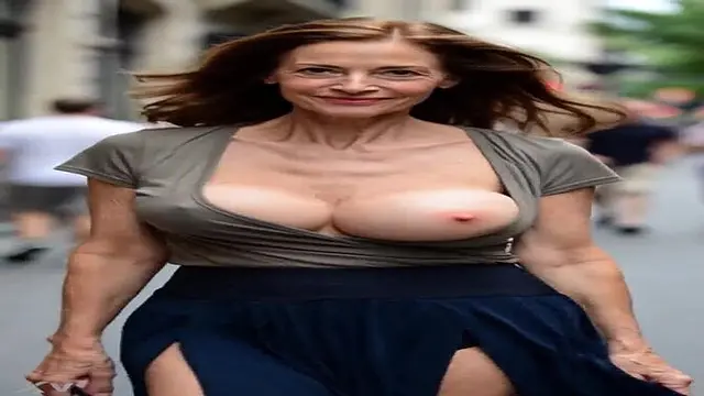 Massive-titted MILFs show off in public compilation