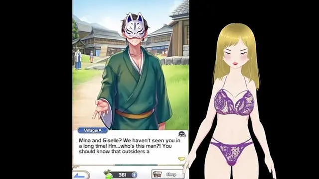 Forest fox-girl's big tits get fondled