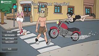 Three-way sex romp inside a hospital ambulance with a randy paramedic, doctor, and a helpless patient's family member