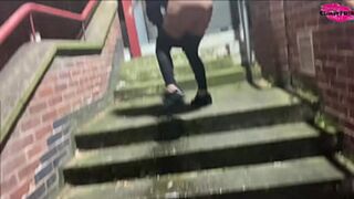 Piss on the Stairs in Public