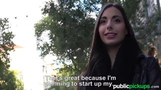 Hot cougar sucks and fucks strangers on the street for cash, get it all off.